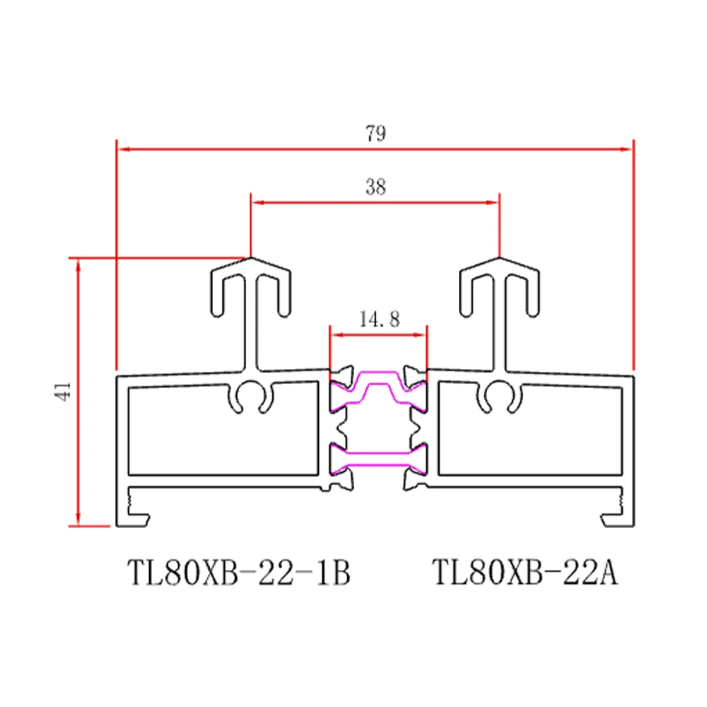 Aluminum Alloy Architectural Doors and Windows  - TL80XB-22-1