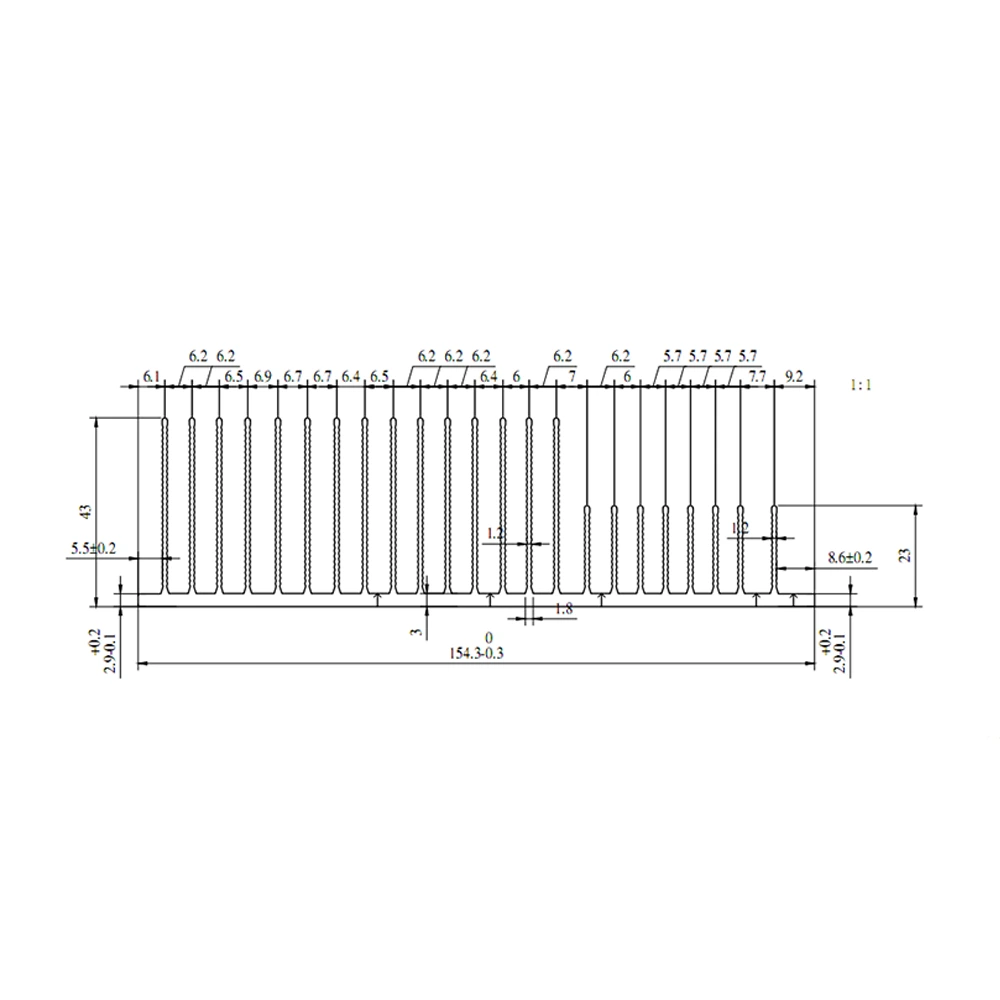 Aluminum Alloy Radiator GH-MH-AUX097 - 
