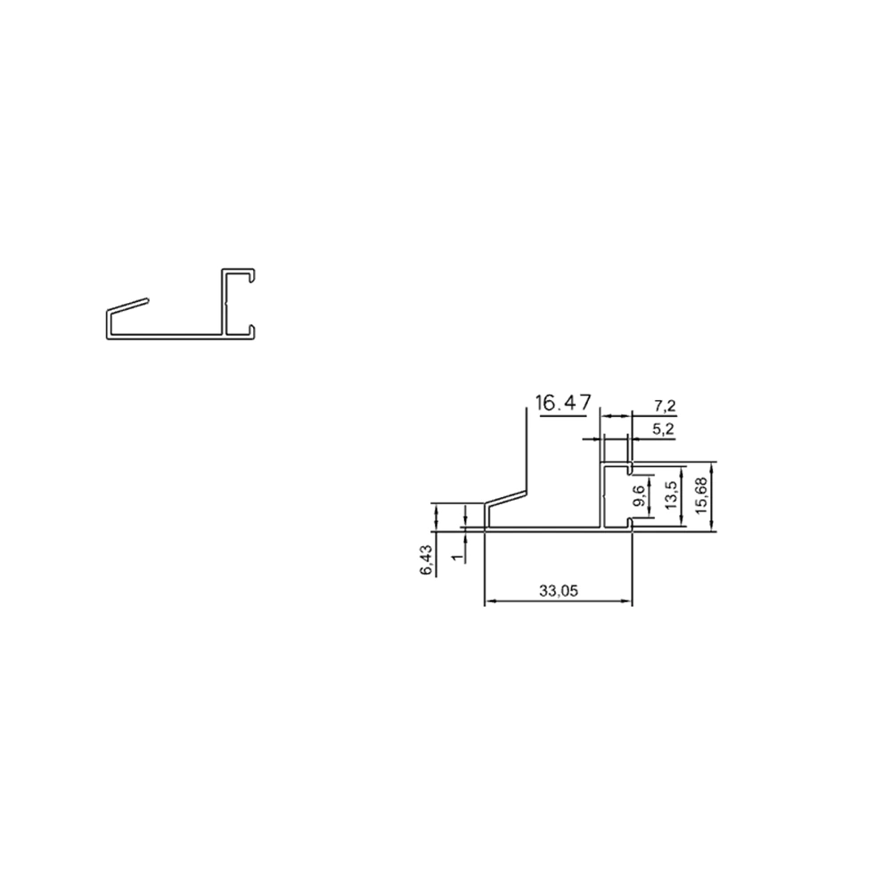 Aluminum Alloy Mirror  - YL-JM-HK07A